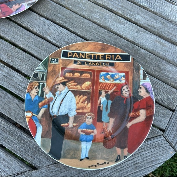 VTG Guy Buffet TUSCAN STOREFRONTS Dinner Plate 10 7/8" Panetteria Replacement - Picture 1 of 7